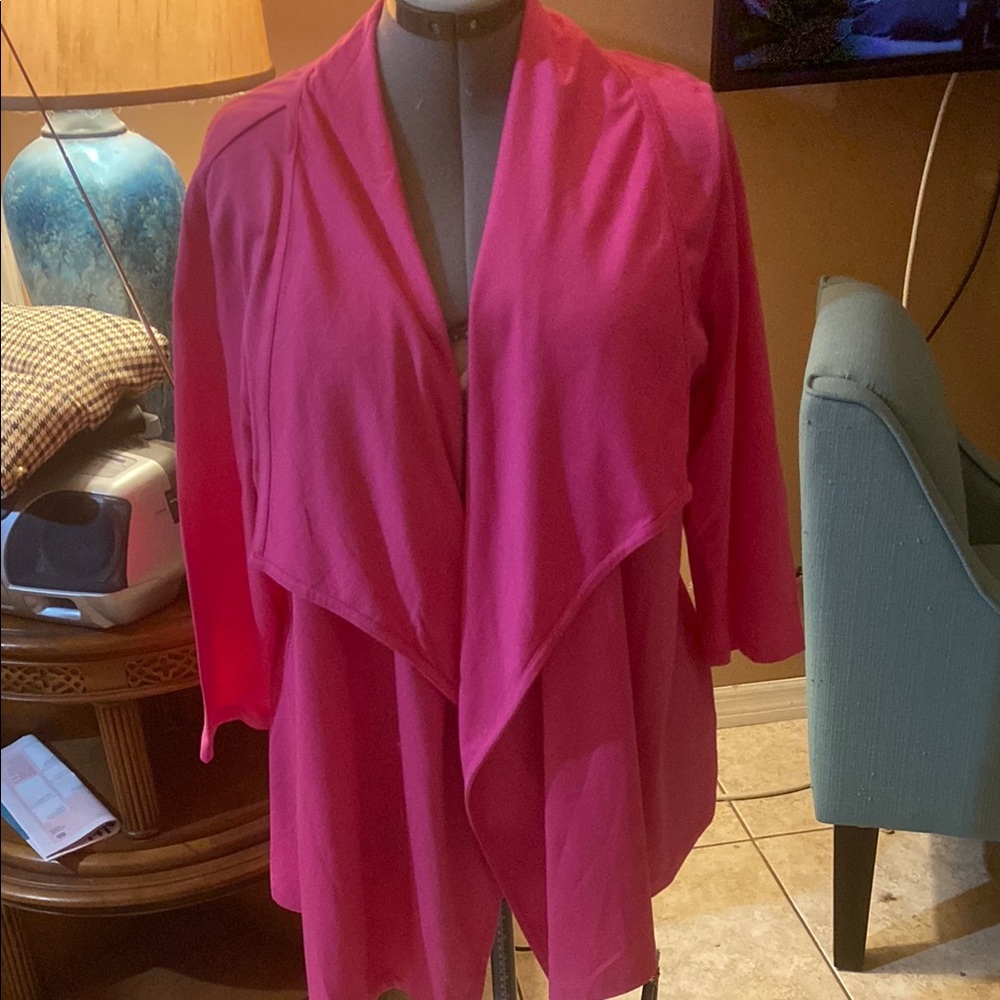 Saint John's Bay Active Pink Waterfall Cardigan